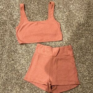 Abercrombie vie and Fitch| Mauve Ribbed Women’s Lounge Set